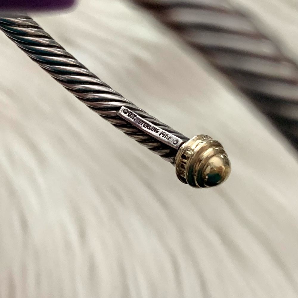 RARE VINTAGE Yurman sapphire gold dome cable bracelet - Picture 4 of 11